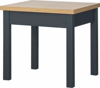 Stolik kwadratowy pełny (dąb Soma ciemny/grafit) 