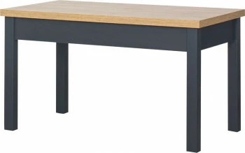 Stolik prostokątny pełny (dąb Soma ciemny/grafit) 
