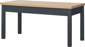Stolik prostokątny pełny 100 cm (dąb Soma ciemny/grafit) 