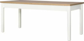 Rozkładany stół kuchenny 192 cm z automatem synchronicznym (dąb Soma ciemny/biały) 