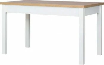 Rozkładany stół kuchenny 134 cm z automatem synchronicznym (dąb Soma ciemny/biały) 