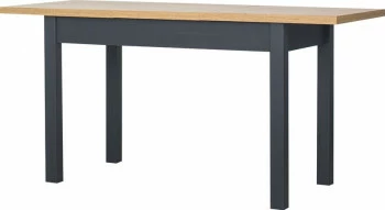 Rozkładany stół kuchenny 134 cm z automatem synchronicznym (dąb Soma ciemny/grafit) 