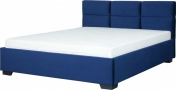 Łóżko tapicerowane 160 Sawona (plusz granat) ze stelażem i pojemnikiem