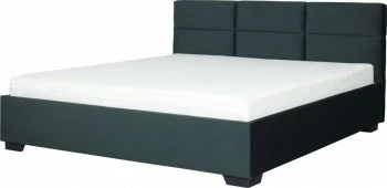 Łóżko tapicerowane 180 Sawona (plusz zielony) ze stelażem i pojemnikiem