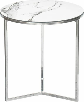 Stolik kawowy mały Marbino 6 (srebrny) 