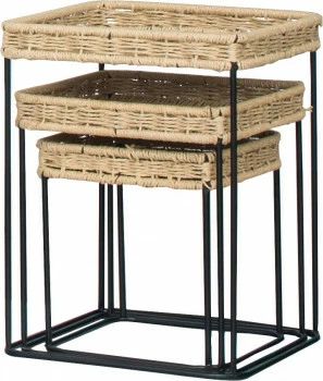 Zestaw trzech stolików Naturos 3 (czarny) 