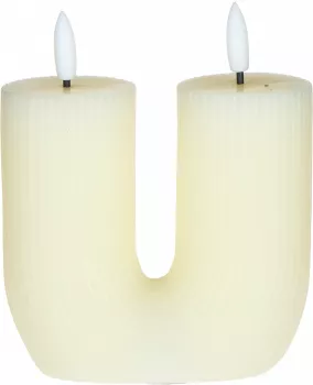 Świeca woskowa LED w kształcie litery U Cozy Light 53 (kremowa) 