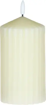 Świeca woskowa LED duża Cozy Light 52 (kremowa) 