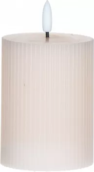 Świeca woskowa LED mała Cozy Light 55 (jasnoróżowa) 