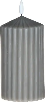 Świeca woskowa LED duża Cozy Light 52 (szara) 