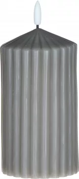 Świeca woskowa LED duża Cozy Light 52 (szara) 