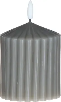 Świeca woskowa LED mała Cozy Light 52 (szara) 