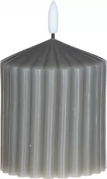 Świeca woskowa LED mała Cozy Light 52 (szara) 