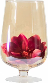 Świecznik szklany Lorina 1 (bursztynowy) 