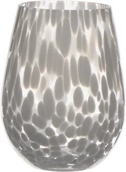 Szklanka Dots 24 (przezroczysty/biały) 