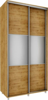 Wysoka szafa przesuwna lustra 120cm (dąb soma ciemny) 