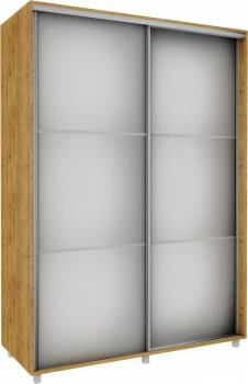 Szafa przesuwna 3xlustra 150cm (dąb Soma ciemny) 