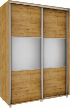 Szafa przesuwna lustra 150cm (dąb soma ciemny) 