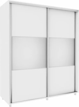 Szafa przesuwna 180 cm lustra (biały mat) 