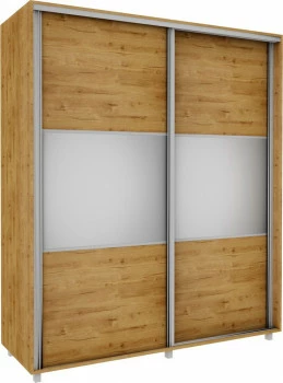 Szafa przesuwna 180 cm (dąb Soma ciemny) 