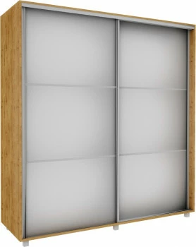 Szafa przesuwna 3xlustra 200cm (dąb Soma ciemny) 