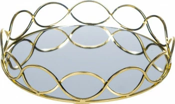 Taca lustrzana duża Naturos (złoty)