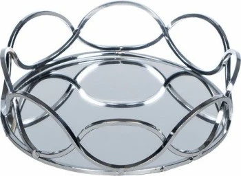 Taca lustrzana mała Naturos (srebrny)