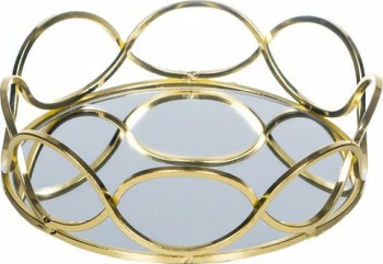Taca lustrzana mała Naturos (złoty)