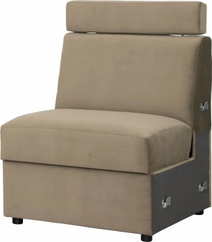 Siedzisko 1-osobowe Lazur (plusz brąz) 