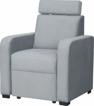 Fotel Lazur - boczki Alka (plusz szary) 