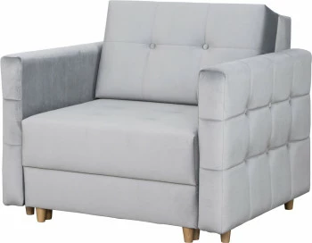 Fotel rozkładany Paris (plusz srebrzysty) 