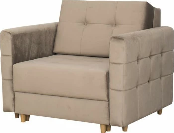 Fotel rozkładany Paris (plusz brąz) 