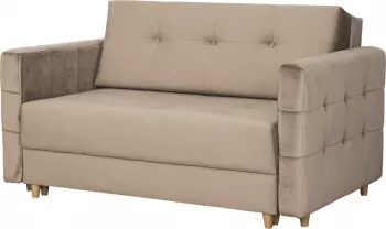 Fotel 2-osobowy rozkładany Paris (plusz brąz) 