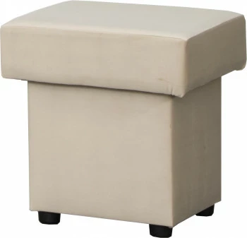 Puf otwierany (plusz beż) 