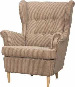 Fotel uszak Werina (sztruks brąz)