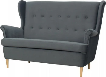Sofa 2-osobowa Werina (plusz grafit) 