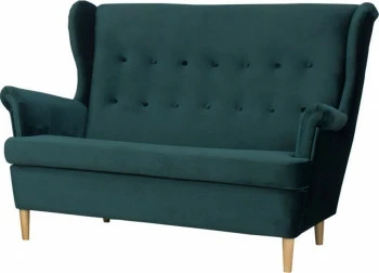 Sofa 2-osobowa Werina (plusz zieleń) 