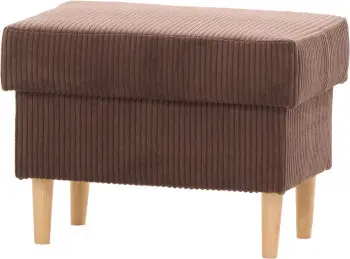 Puf Werina (sztruks czekoladowy brąz) 