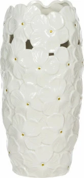Wazon z motywem kwiatowym Fabelle 30 (biały)