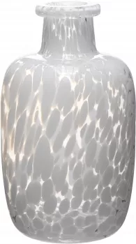 Wazon szklany duży Dots 50 (przezroczysty/biały) 
