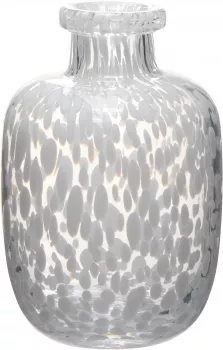 Wazon szklany mały Dots 50 (przezroczysty/ biały) 