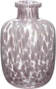 Wazon szklany mały Dots 50 (przezroczysty/różowy) 