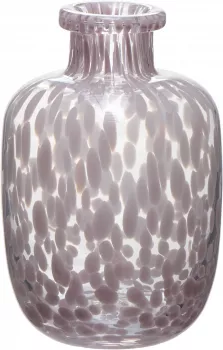 Wazon szklany mały Dots 50 (przezroczysty/różowy) 