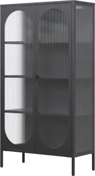 Witryna metalowa Groovi 2 drzwiowa (czarny)