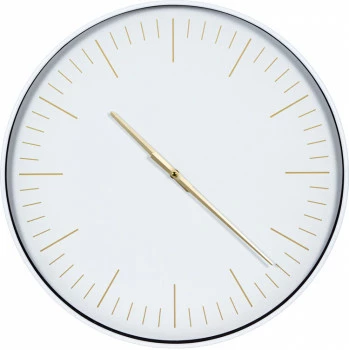 Zegar ścienny Naturos (biały/złoty) 