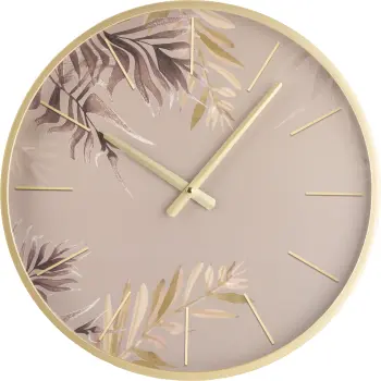 Zegar ścienny Naturos (brązowy/złoty)