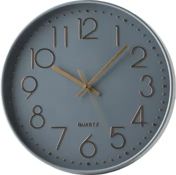 Zegar ścienny Naturos (grafitowy/różowo-złoty) 