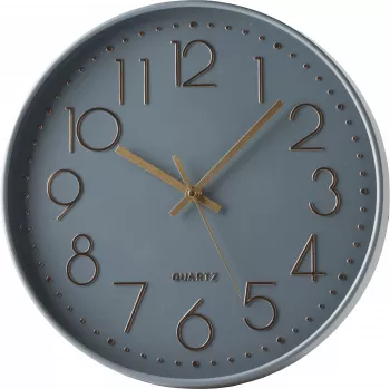 Zegar ścienny Naturos (grafitowy/różowo-złoty) 