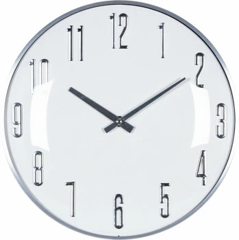Zegar ścienny Naturos (srebrny/biały) 