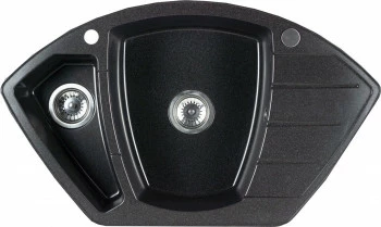 Zlew narożny Presti (czarny-granitowy) 